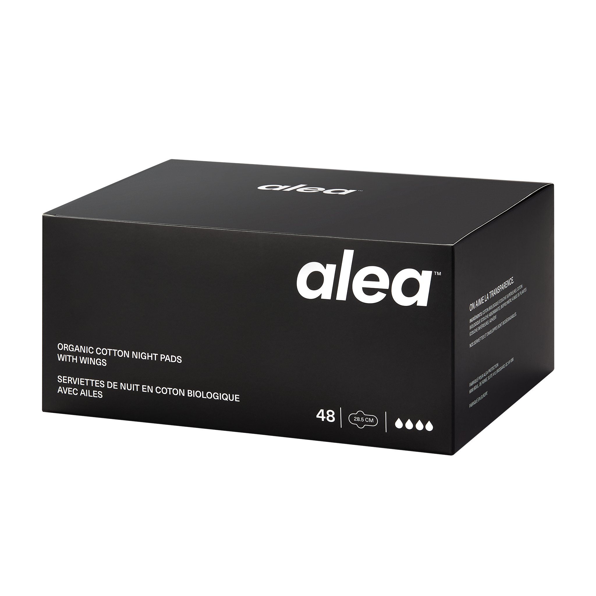 Serviettes de nuit en coton biologique avec ailes